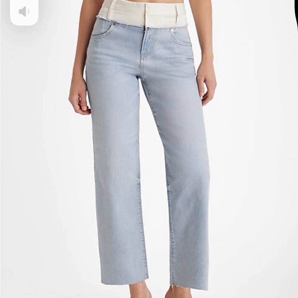 Express Light Blue Ankle Jeans
